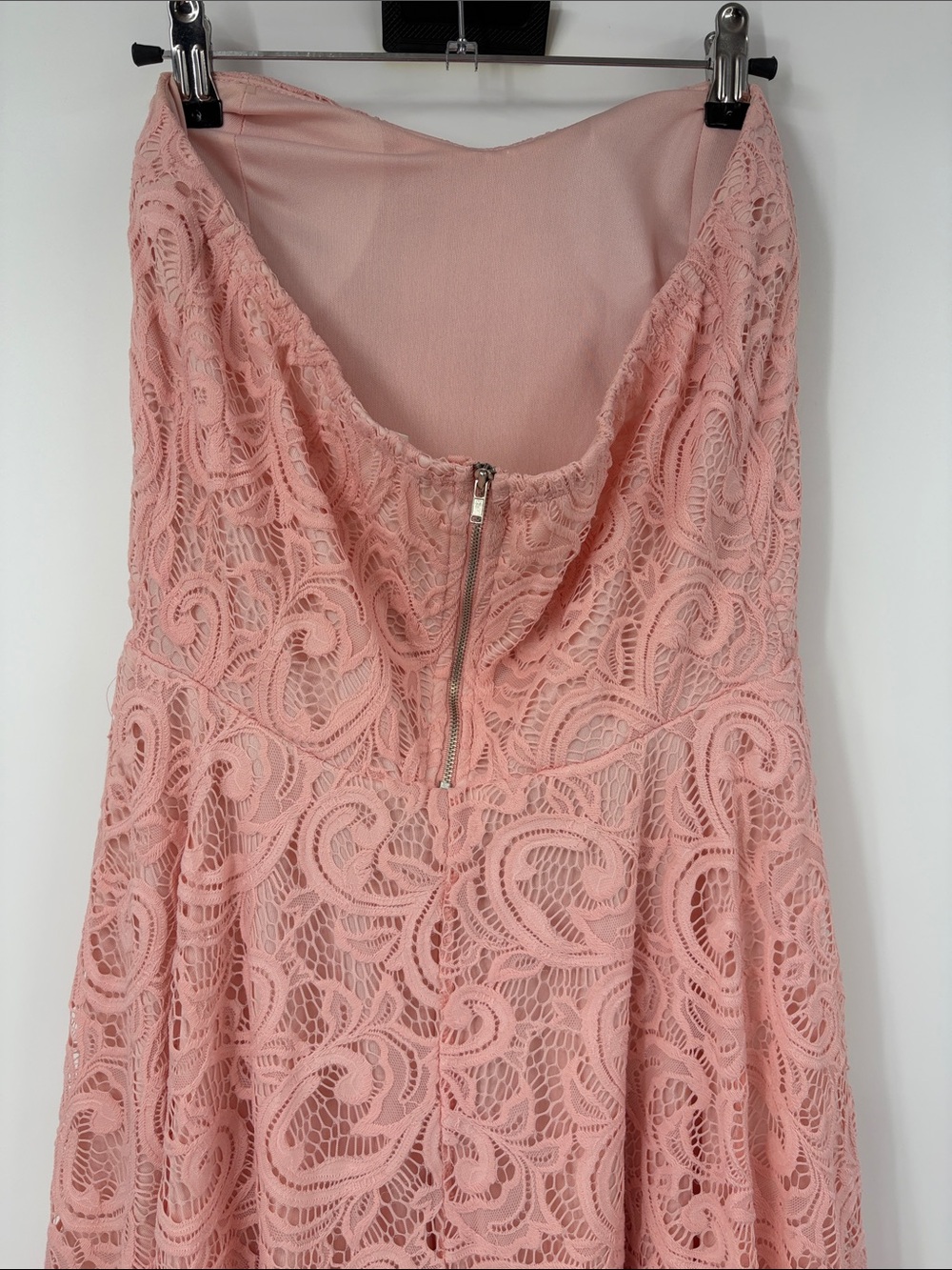 Wild Daisy Light Pink Lace Sweetheart Fit and Flare Dress Size Large - Picture 6 of 7